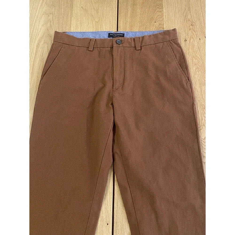 Banana Republic‎ Pants Mens 32 Aiden Burnt Sienna Chino Slim Fit